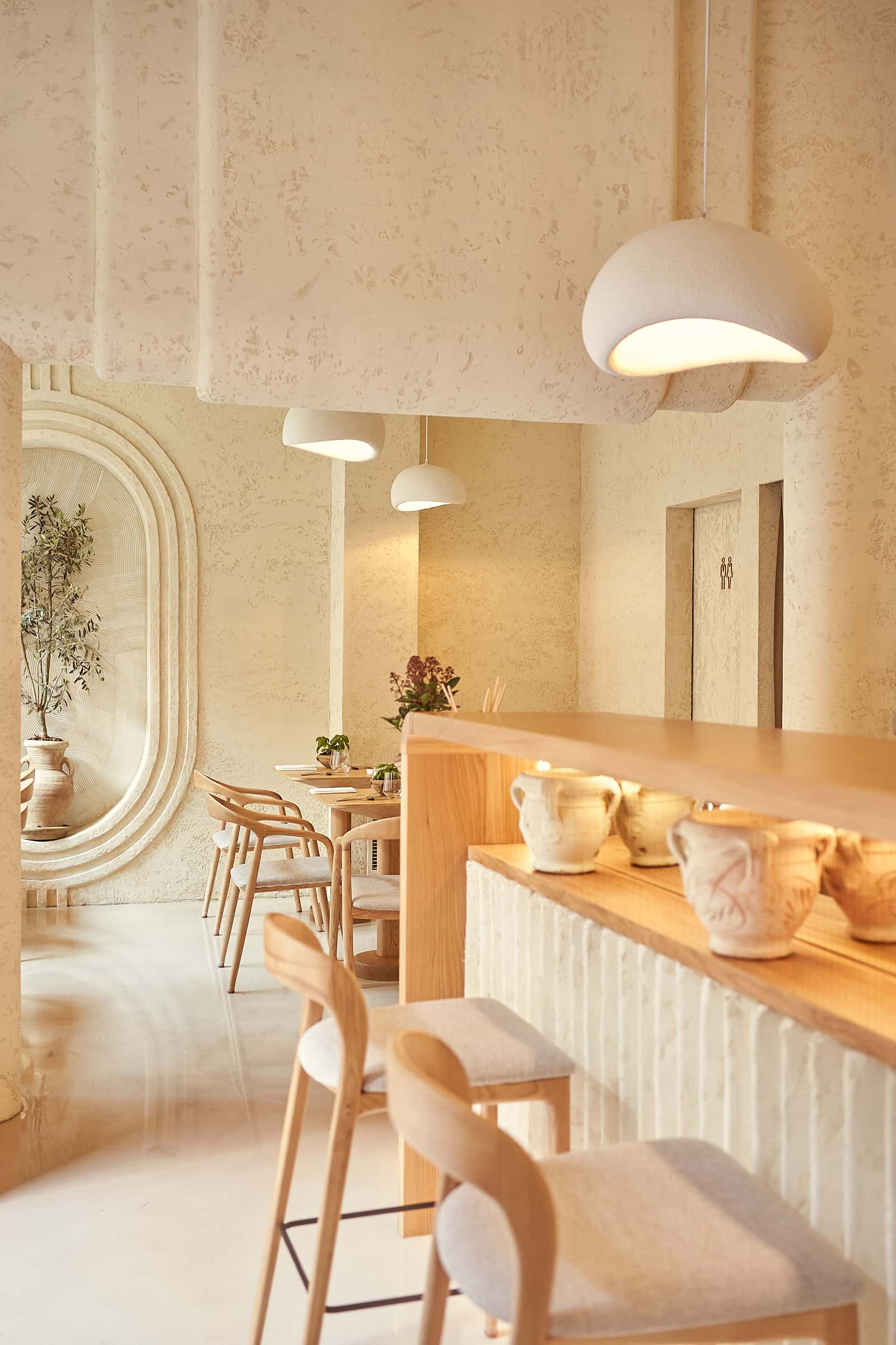 Interior of restaurant